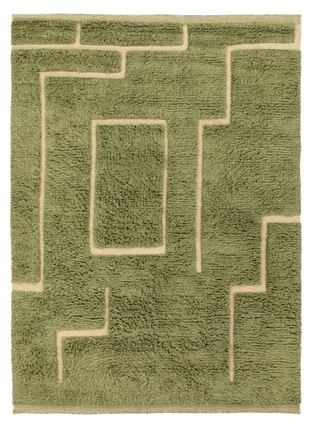 Alfombra Tipo Rya 'Kiberg Handwoven Wool' - Verde