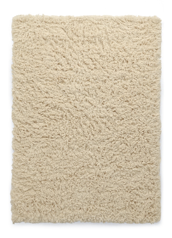 Alfombra Tipo Rya 'Fassale Lana tejida a mano' - Beige