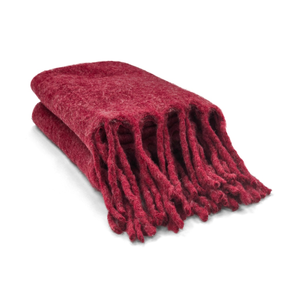 Plaid 'Samantha' 130x170cm - Rojo oscuro