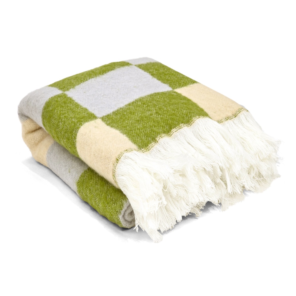 Cuadros 'Audrey Check' 130 x 170 cm - Beige/verde/morado