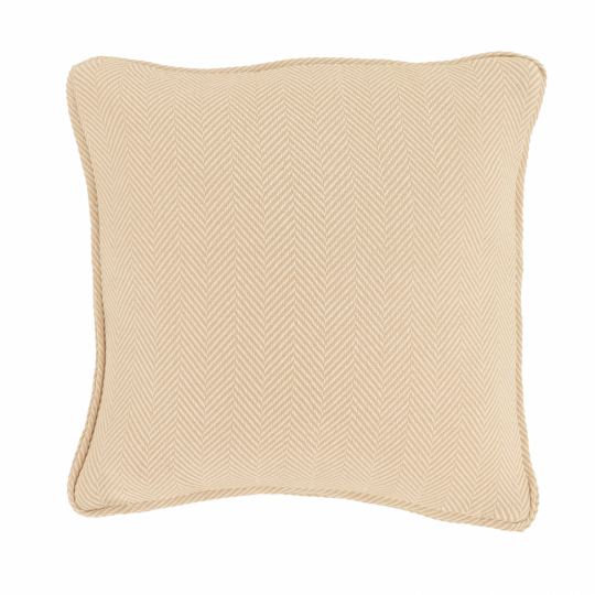 Funda de cojín 'Denisa Fishbone' 45x45cm - Beige/blanco