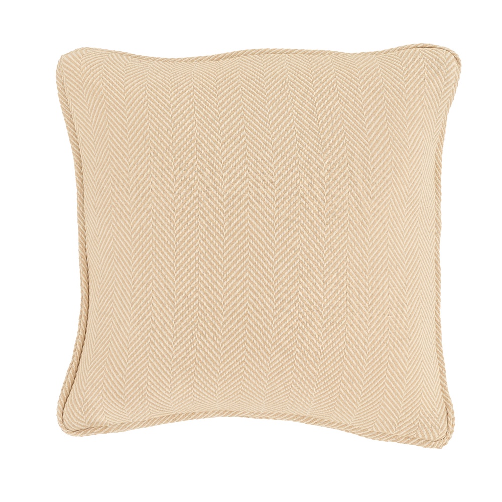 Funda de cojín 'Denisa Fishbone' 45x45cm - Beige/blanco