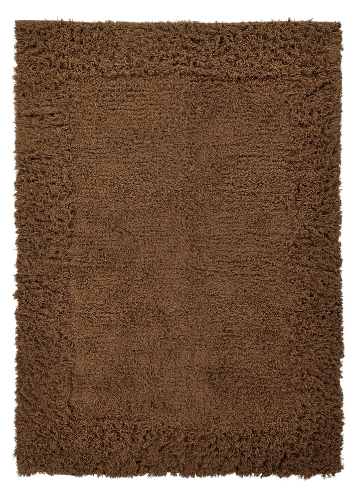 Alfombra Rya 'Melilla Handwoven Wool' - Marrón