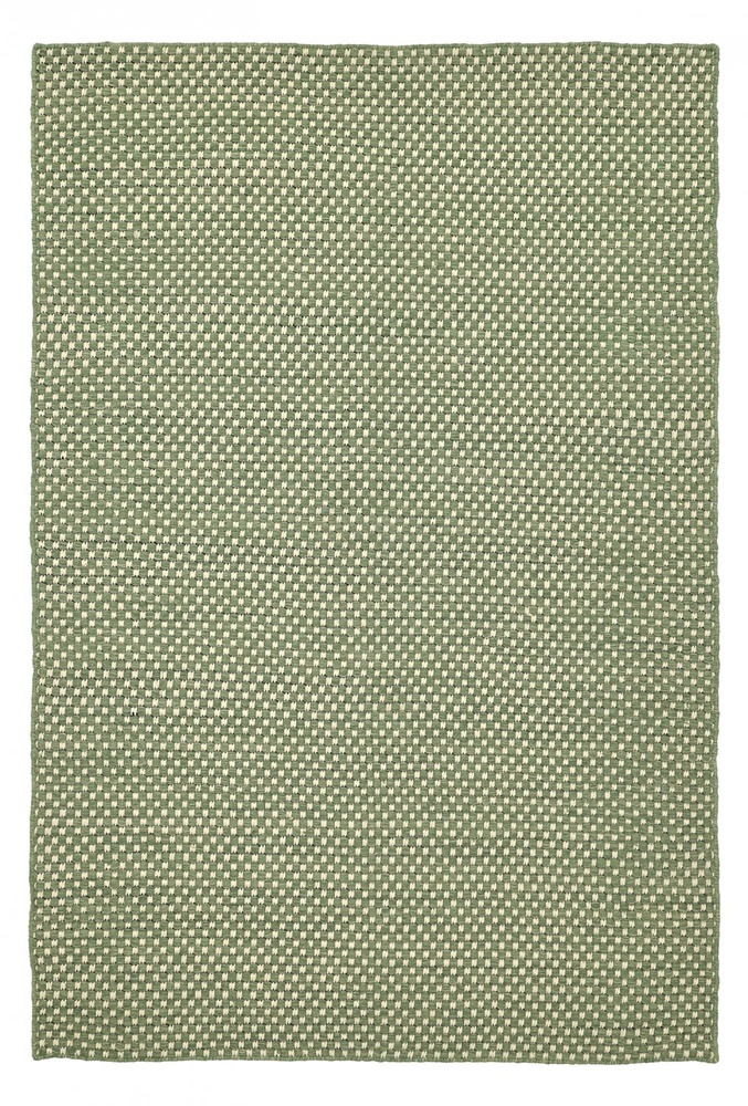 Alfombra de lana 'Ovelia' - Verde/blanco