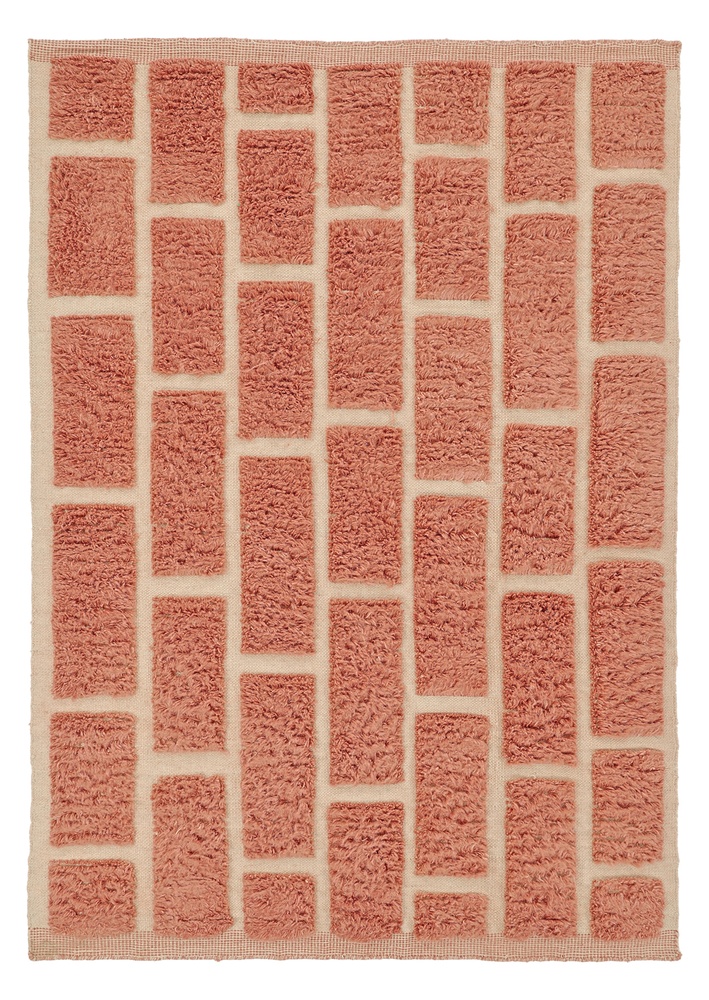 Alfombra 'Lana tejida a mano Leknes' - Terracota