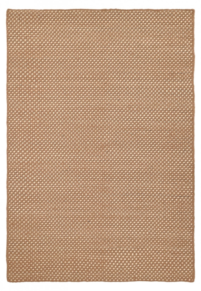 Alfombra de lana 'Ovelia' - Marrón/blanco