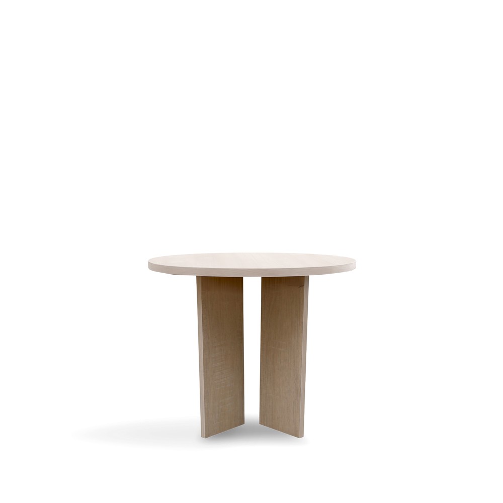 Mesa de caf&eacute; 'Cr&eacute;me' Redonda 55 cm - Pigmentada blanca