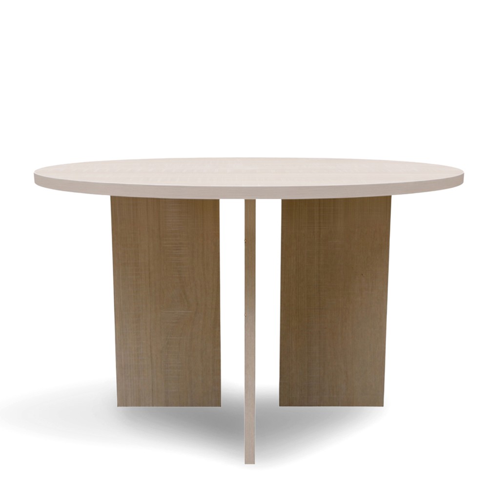 Mesa de caf&eacute; 'Cr&eacute;me' Redonda 75cm - Pigmentada blanca