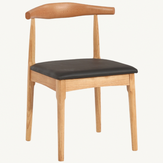 Silla 'Fager' - Natural/Negro