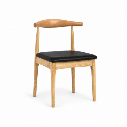 Silla 'Fager' - Natural/Negro