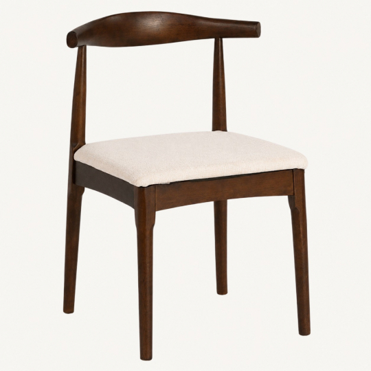 Silla 'Fager' - Nogal/Beige