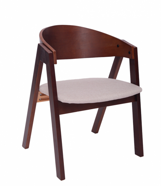 Silla 'Voss' - Nogal/Gris