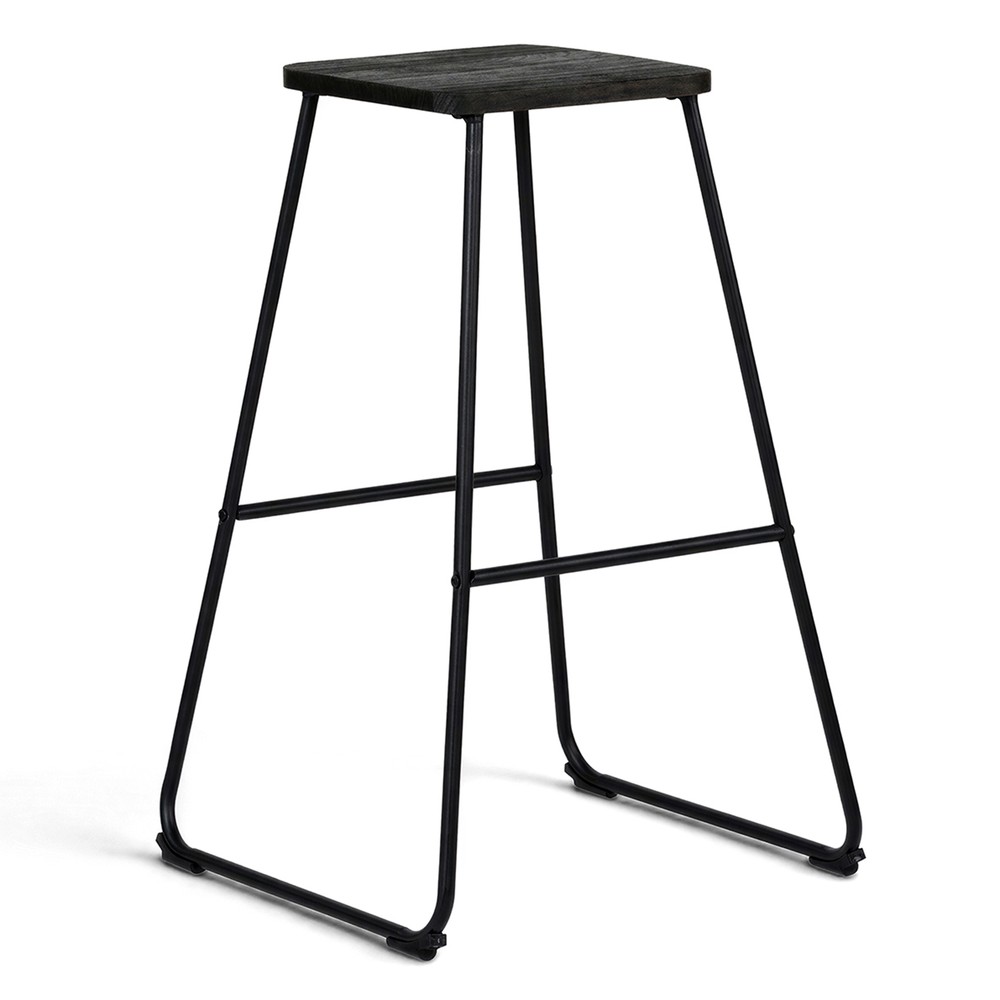 Taburete 'Bor&aring;s' - Marr&oacute;n/Negro