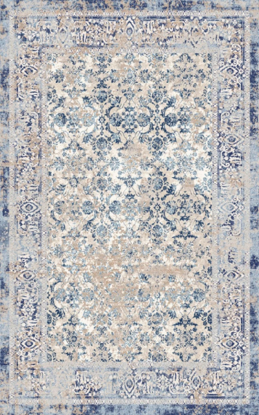 Alfombra Wilton 'Denizli' 240x340cm - Azul