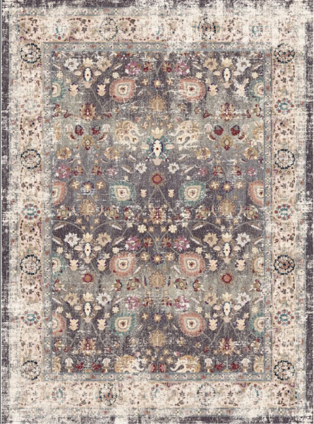 Alfombra Wilton 'Bouhjar' 240x340cm - Gris/Multi