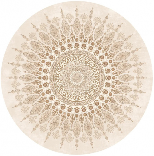 Alfombra redonda 'Sandrigo' 160cm - Beige