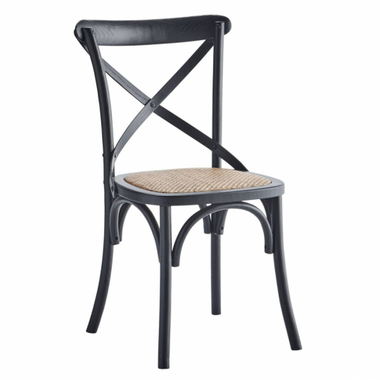Silla 'Rattan' - Negro