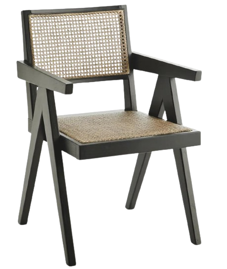 Silla 'Rattan' - Negro