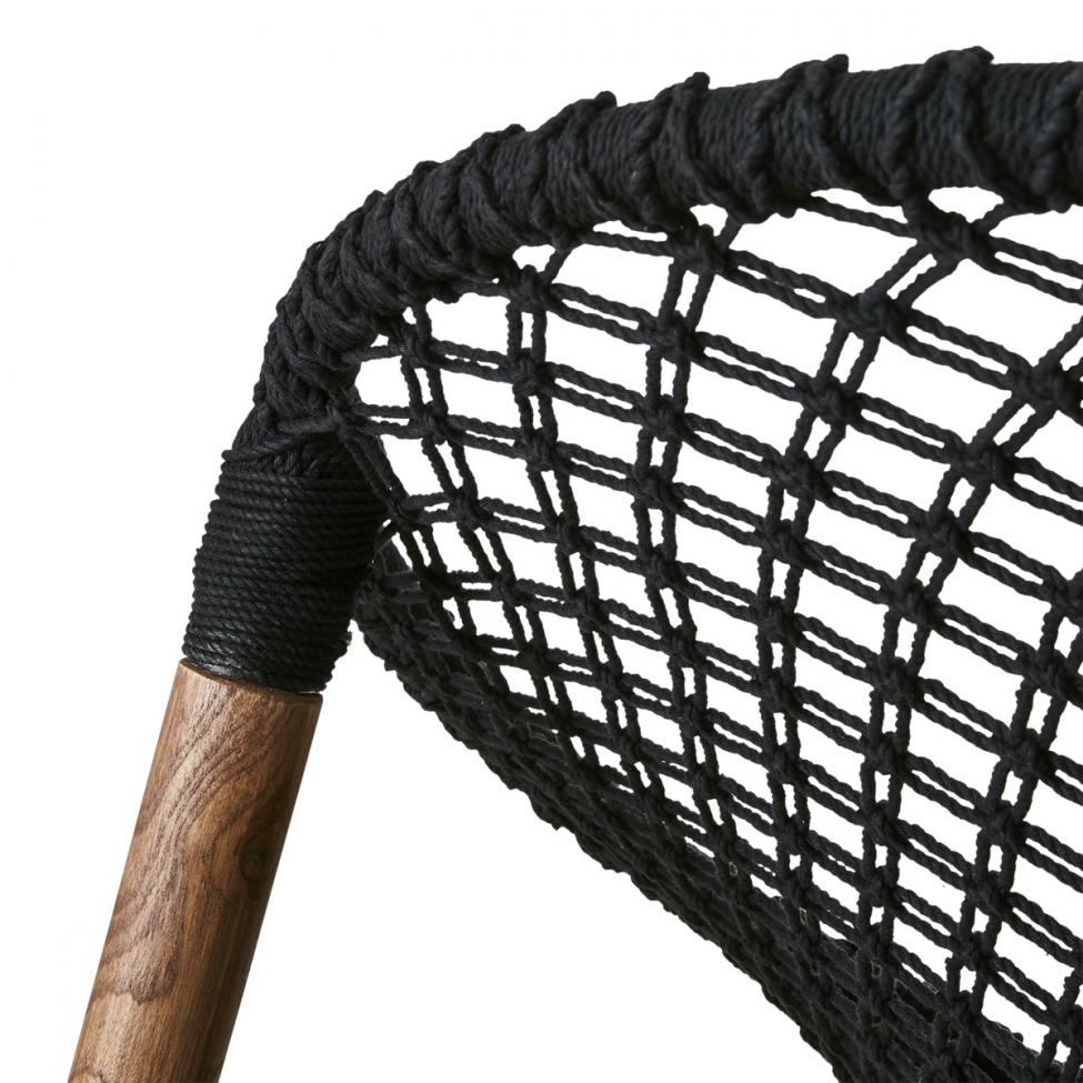 Sofá 'Elof' - Macramé/negro