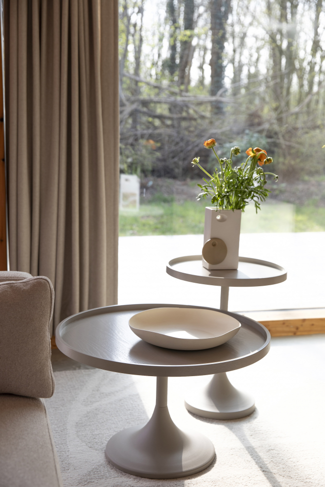 Mesa auxiliar 'Jason' Ø46 cm - Beige