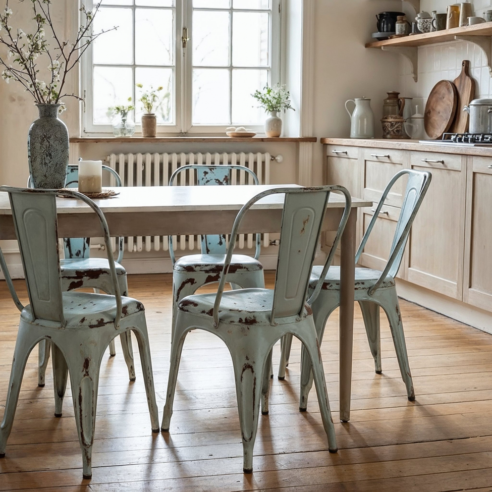 Silla 'Montmartre' - Vintage/Turquesa