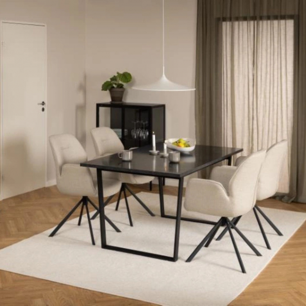 Silla 'Bjuv' - Beige/Negro