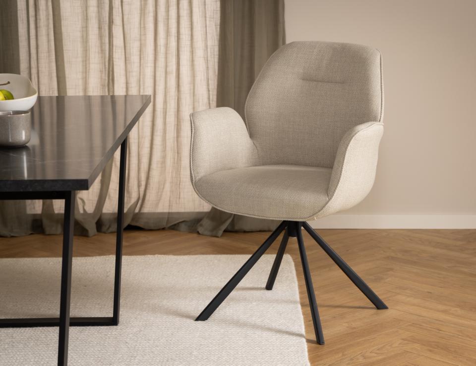 Silla 'Bjuv' - Beige/Negro