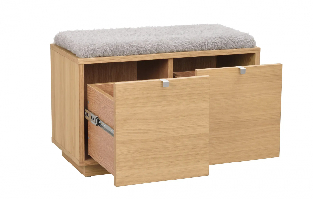 Banco 'Confetti' 70cm - Roble/Gris claro