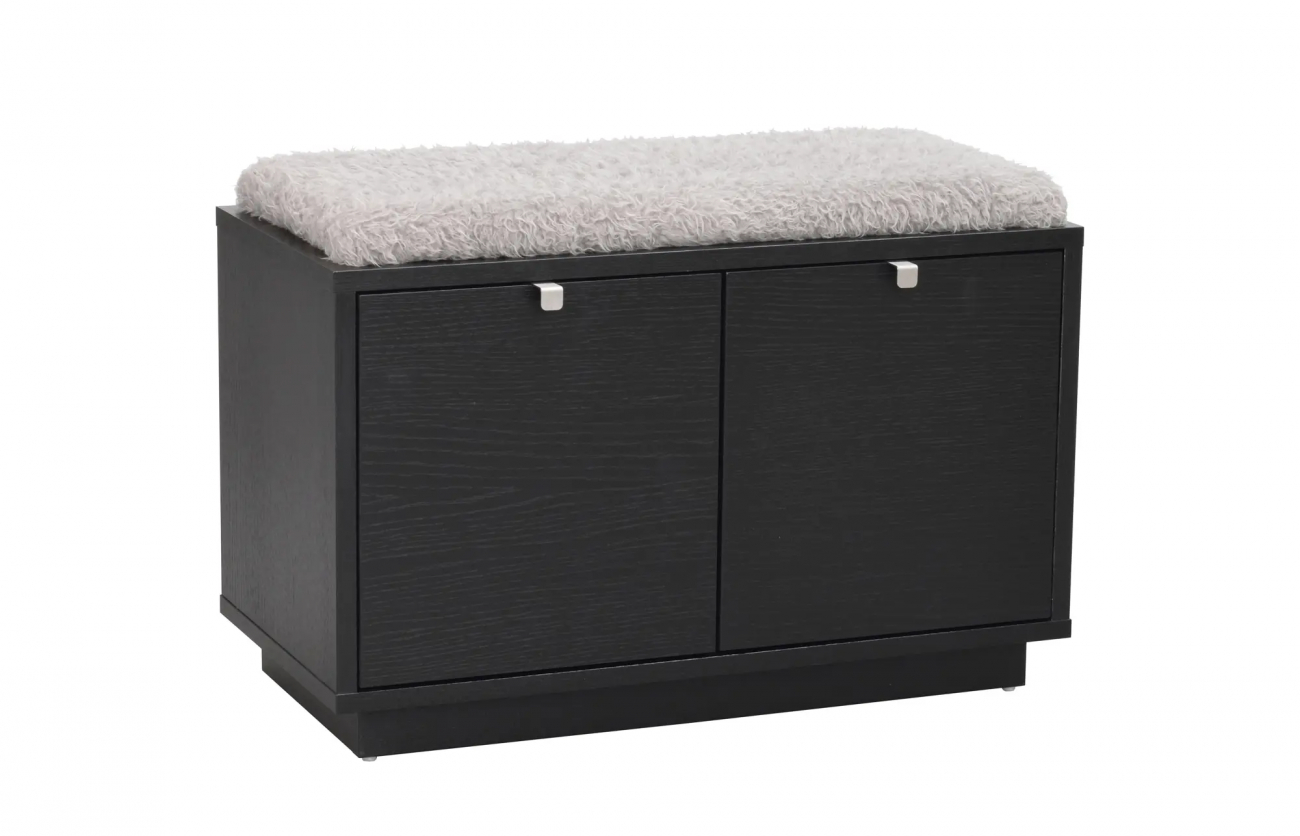 Banco 'Confetti' 70cm - Negro/Gris claro