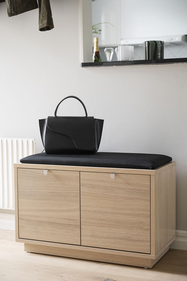 Banco 'Confetti' 70cm - Pigmentado blanco/Negro