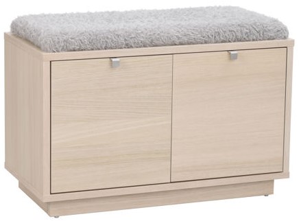 Banco 'Confetti' 70cm - Pigmentado blanco/Gris claro