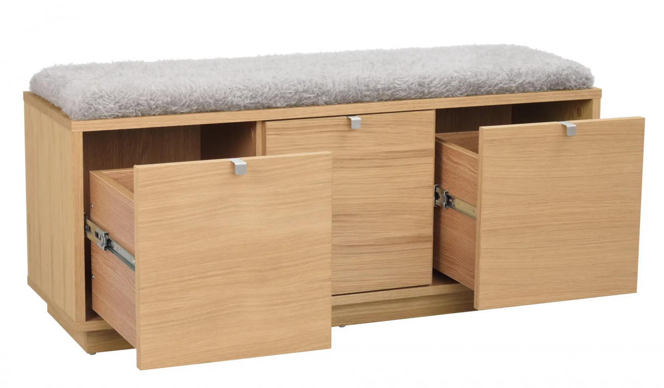 Banco 'Confetti' 106cm - Roble/Gris claro