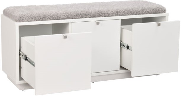 Banco 'Confetti' 106x35cm - Blanco/Negro