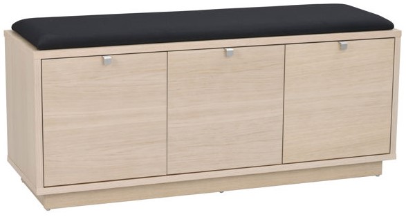 Banco 'Confetti' 106cm - Pigmentado blanco/ Negro