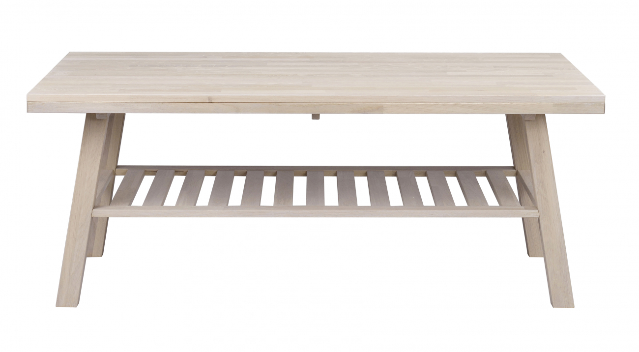 Mesa de sofá 'Brooklyn' 130x75cm - Roble pigmentado blanco