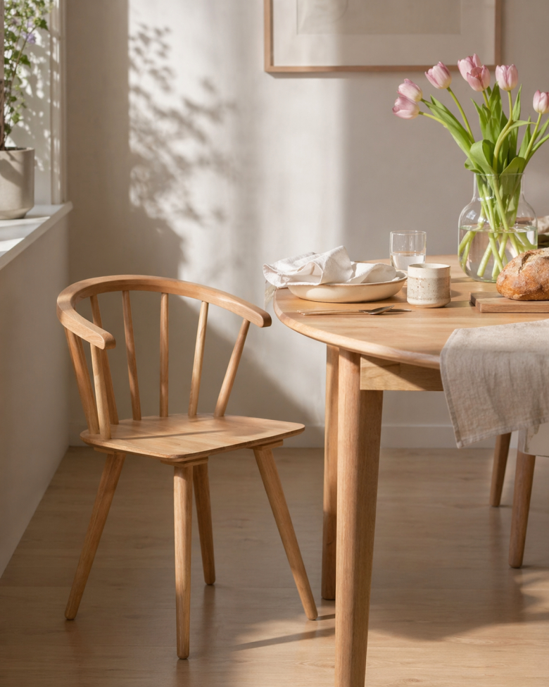 Silla 'Astrid'- Blanco pigmentado