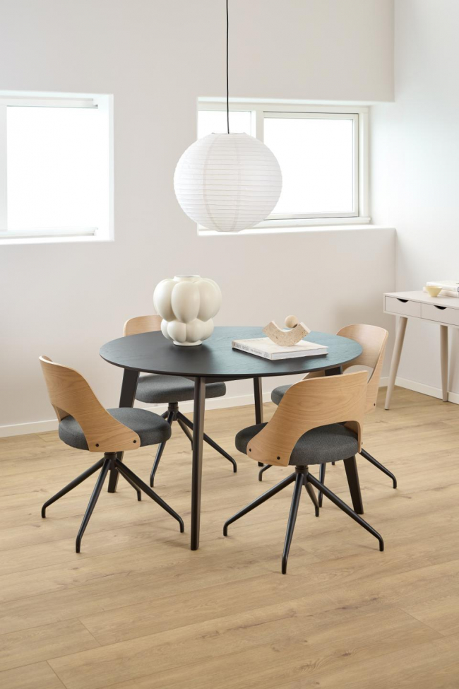 Mesa de comedor 'Roxby' Redonda 120x76cm - Negro