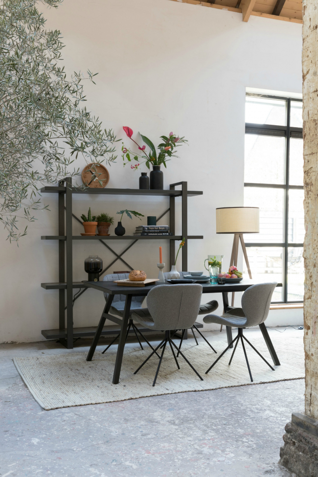 Silla 'Omg' - Terciopelo/Gris