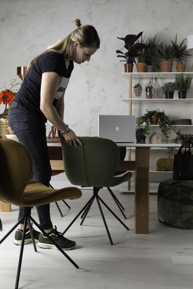 Silla 'Omg' - Terciopelo/Verde