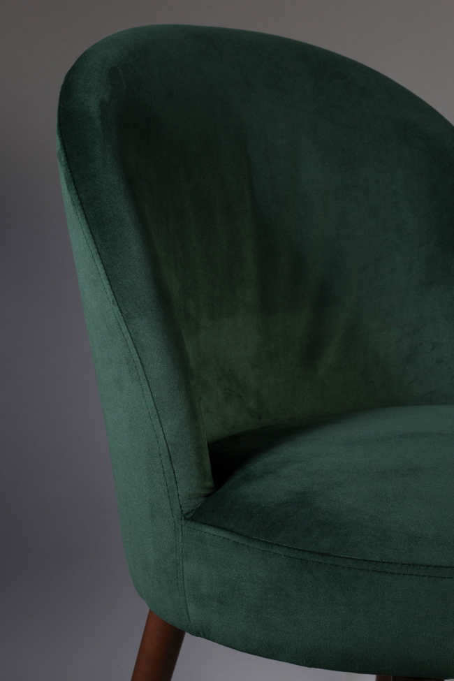 Silla de comedor 'Glad' - Terciopelo/Verde