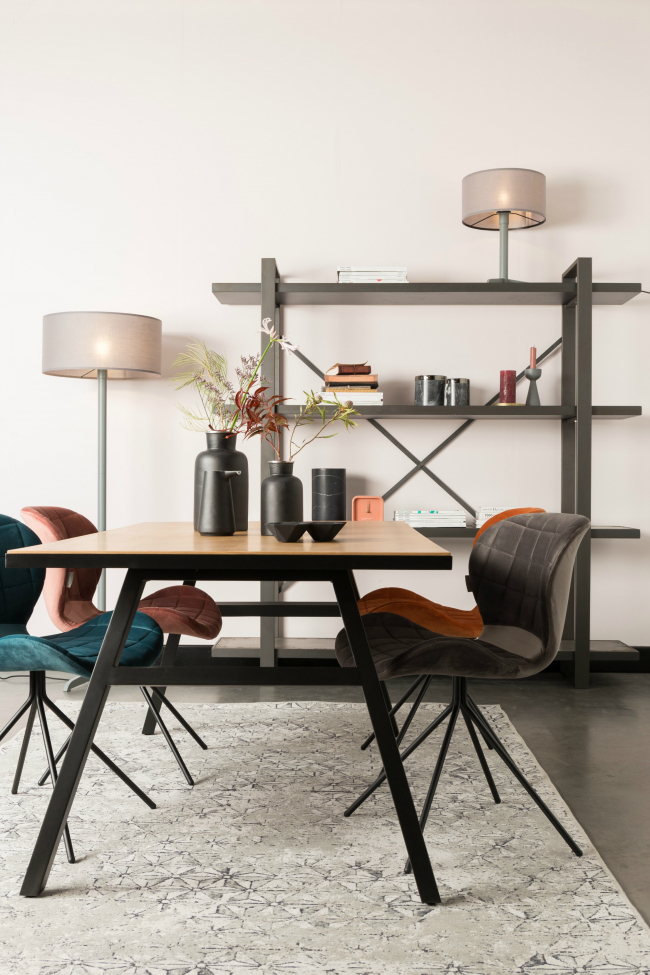 Silla 'Omg' - Terciopelo/Gris