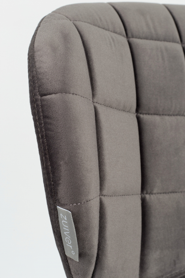 Silla 'Omg' - Terciopelo/Gris