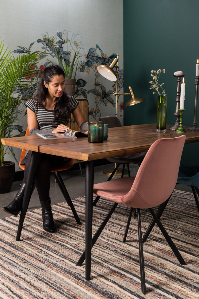 Silla 'Franky' - Terciopelo/Gris