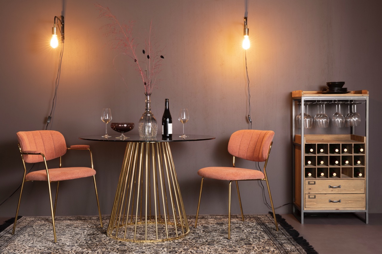 Silla 'Jolien' - Rosa/Oro