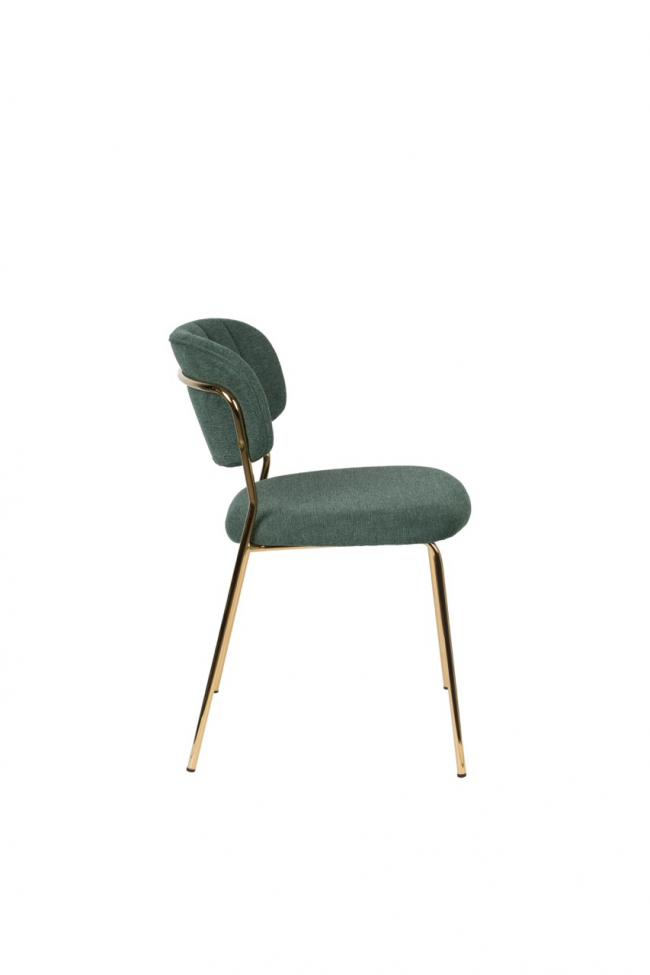Silla 'Jolien' - Verde Oscuro/Oro