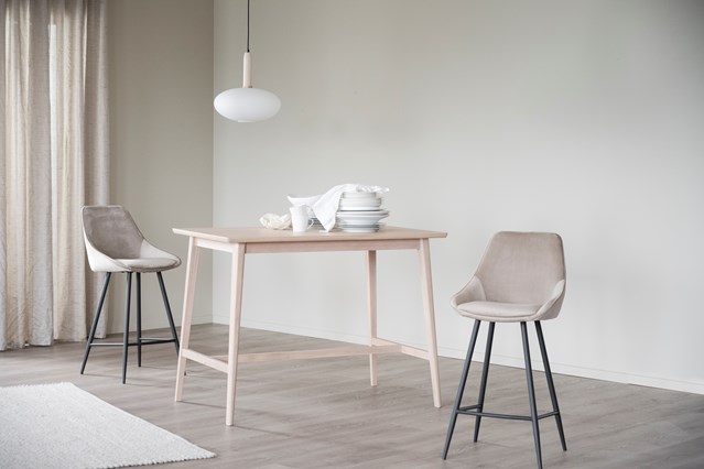 Taburete 'Sierra' - Beige/Terceopelo