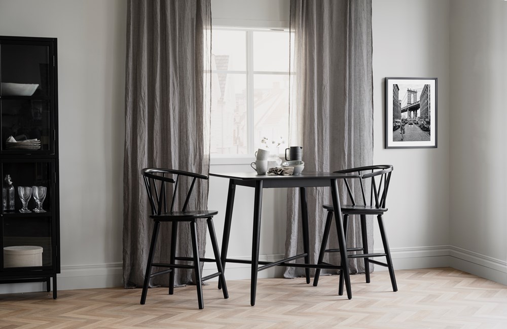 Mesa alta 'Lotta' 90x90cm - Negra