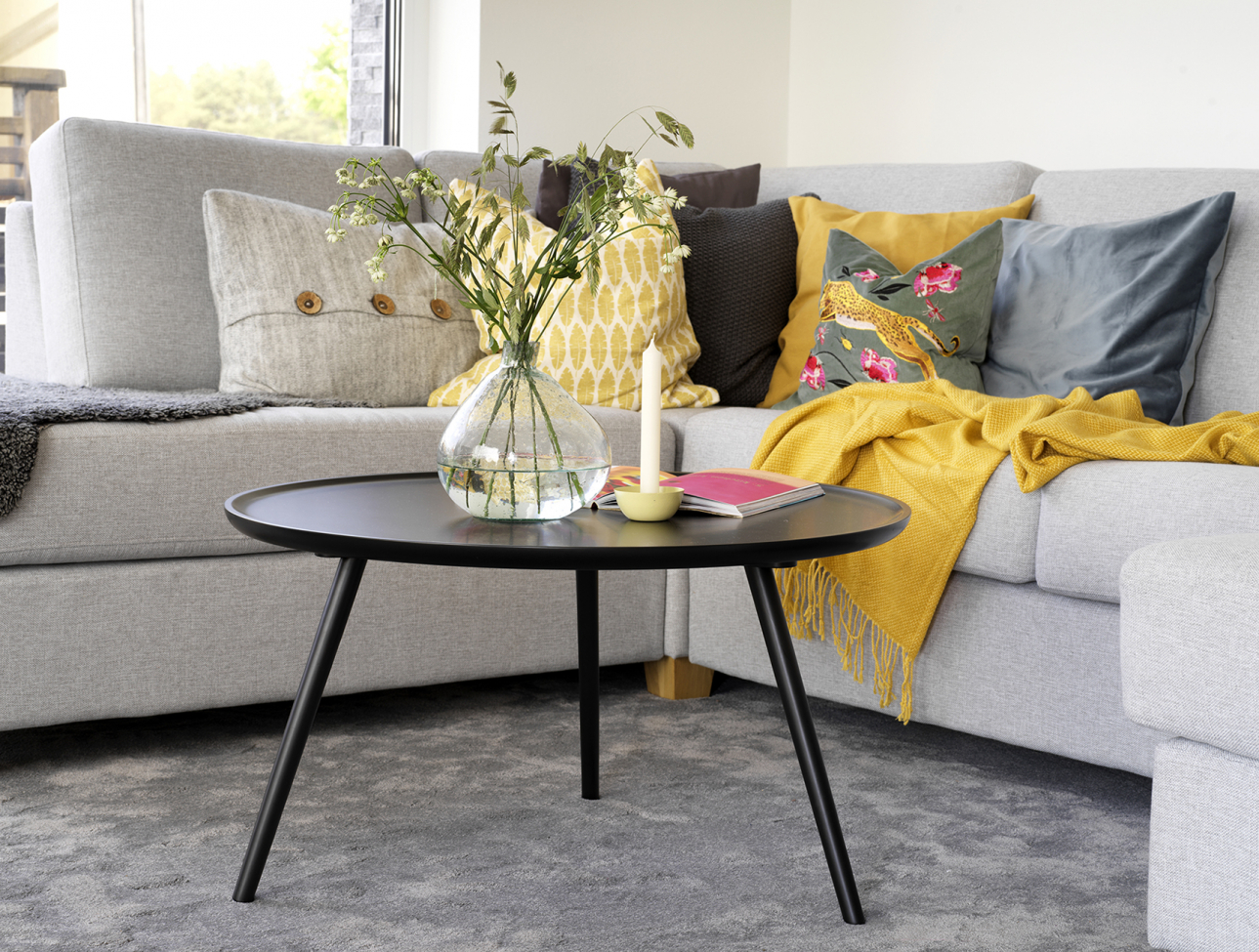 Mesa de centro 'Daisy' Redonda 80cm - Negra