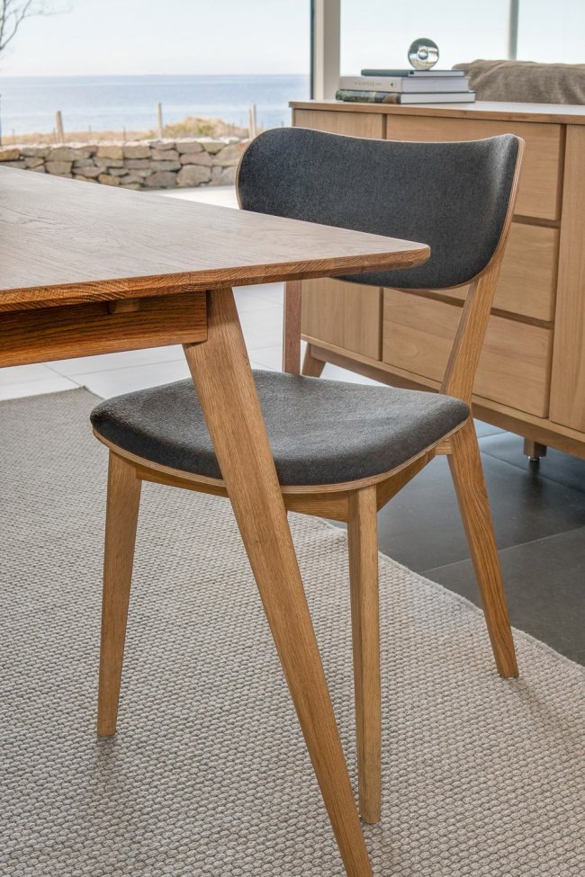 Silla - 'Kato' - Roble/Gris oscuro