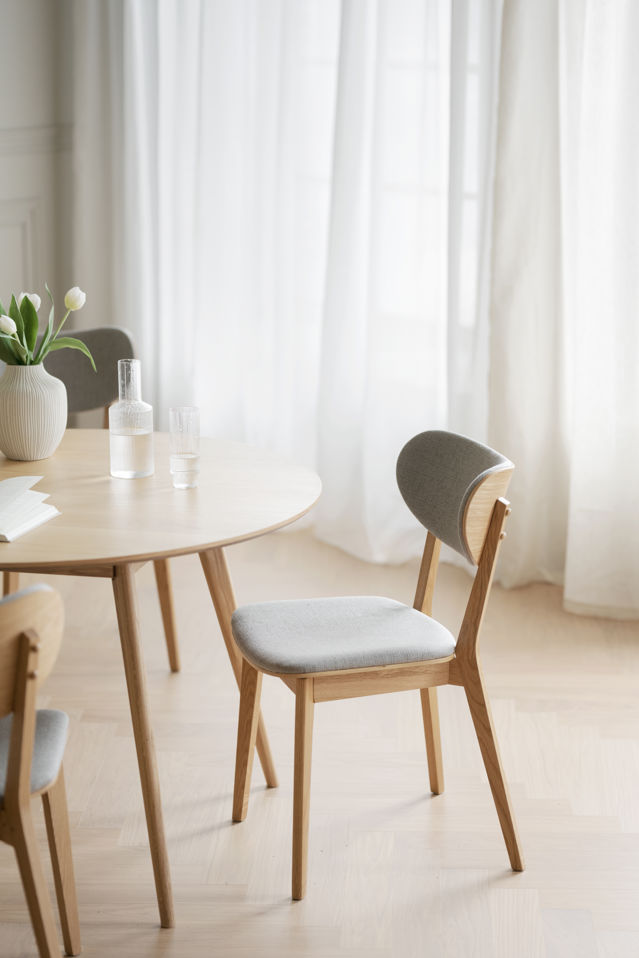 Silla - 'Kato' - Roble/Gris claro